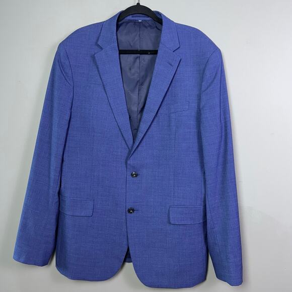 Jos A Bank 1905 sportcoat men's 44L Slim fit blue brrr wool colorful
